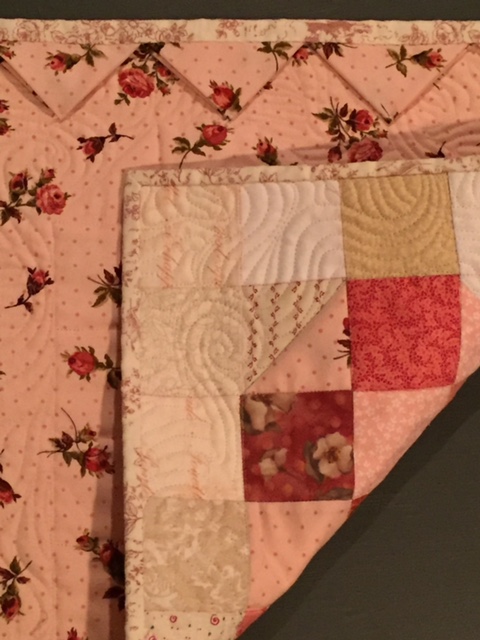 Image of back of miniature quilt.