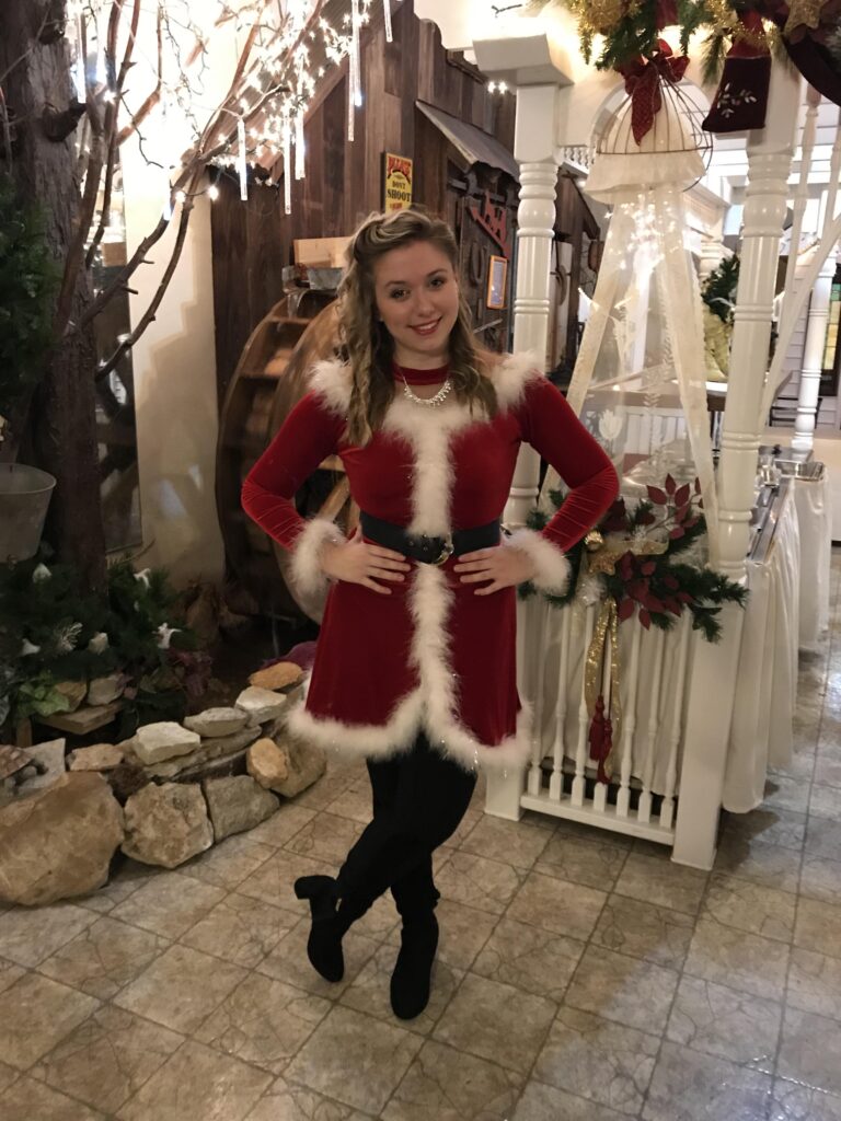 Image of Jacq in Christmas show