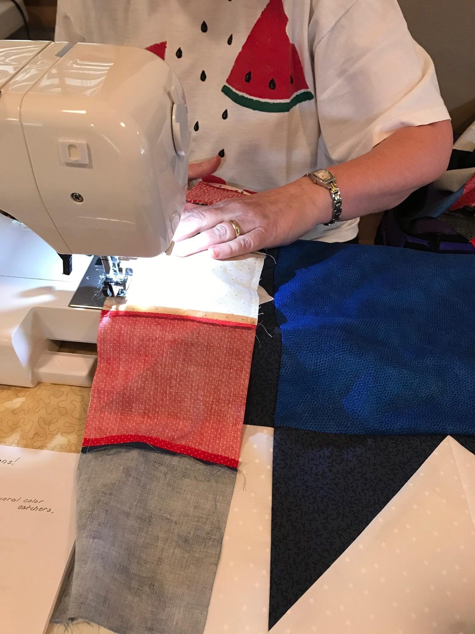 Image of Blocks Being Stitched Together