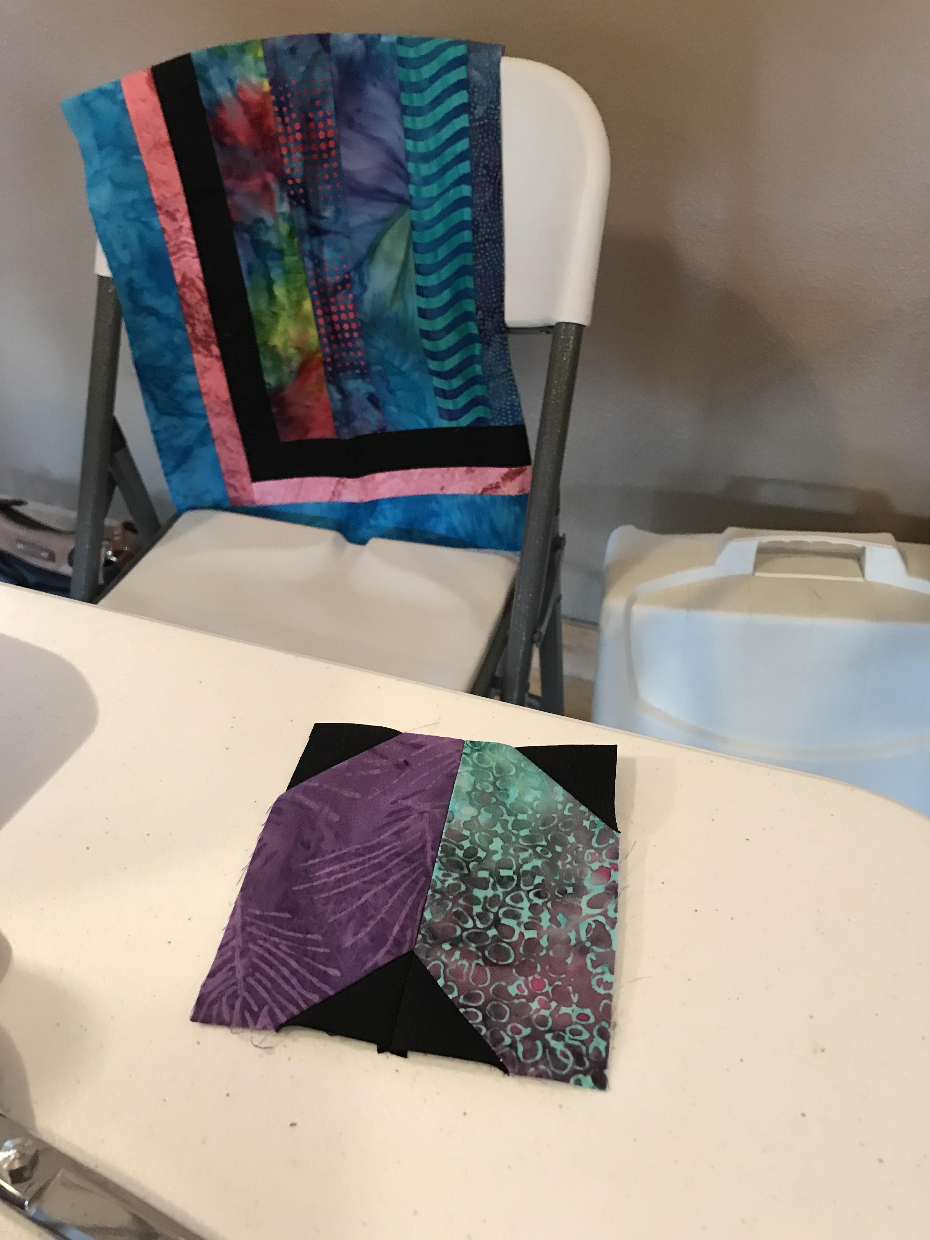 Image of Block using batiks.