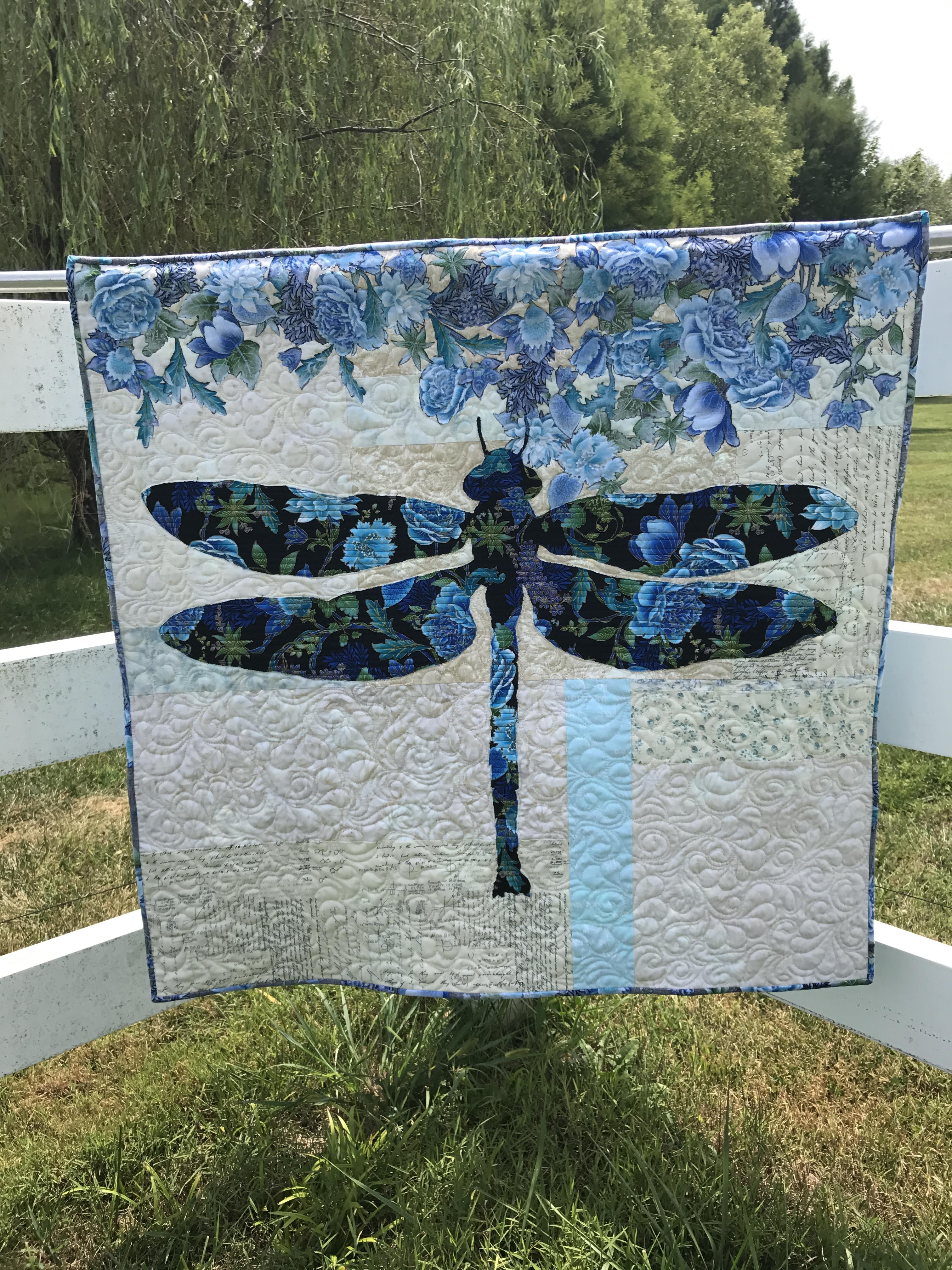 Image of dragonfly quilt