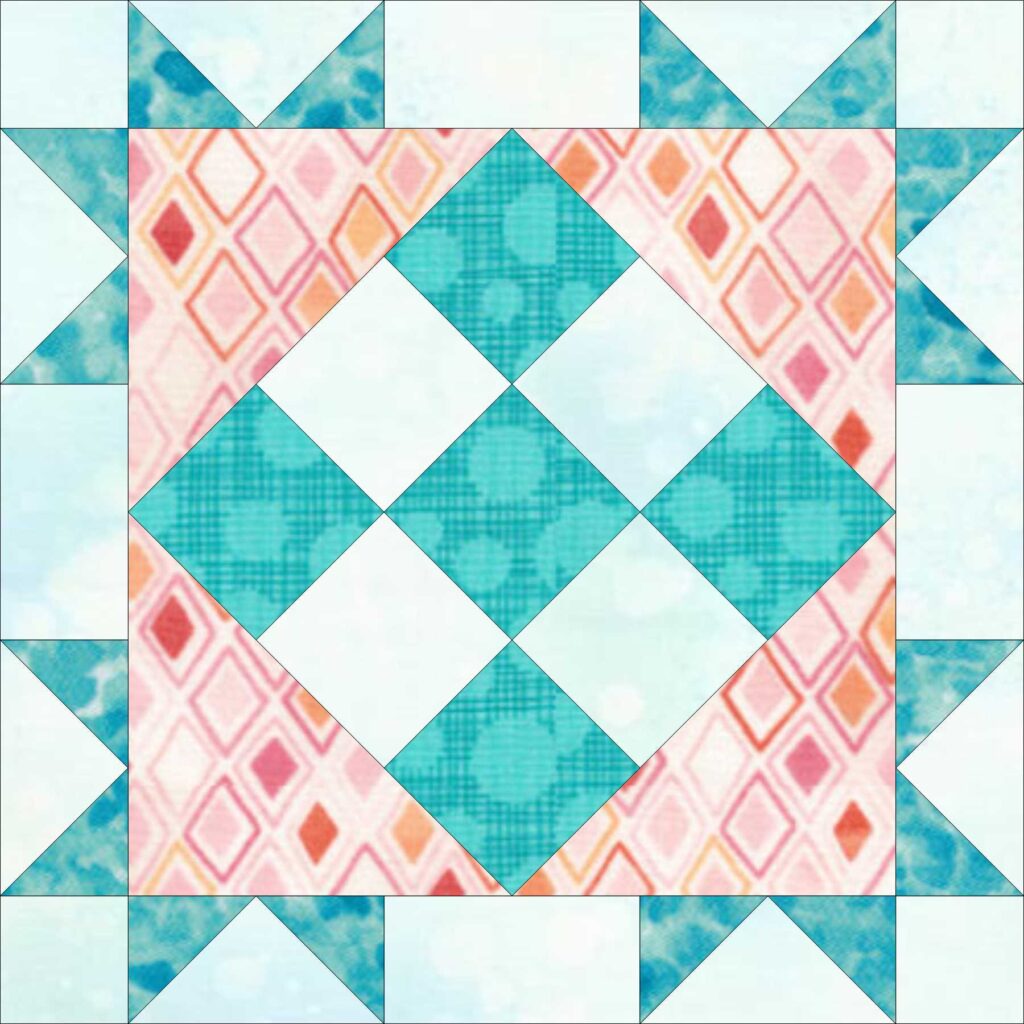 Image of Eagle's Nest quilt block