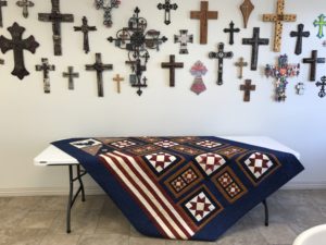 Image of Patriotic Quilt and Crosses