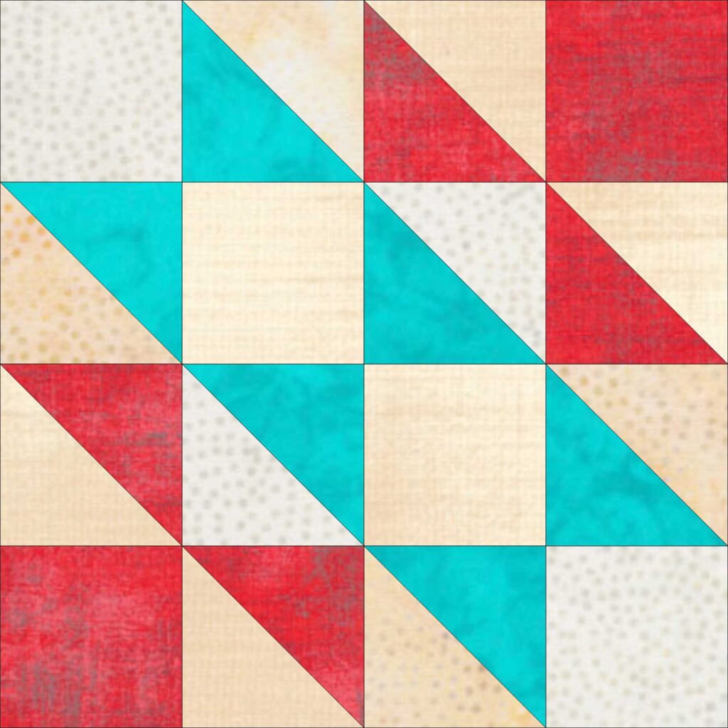 Image of Hovering Hawks Quilt Block