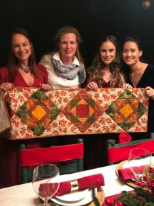 Image of Marie and Actors with Quilt