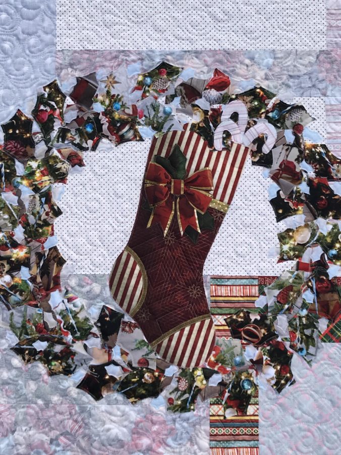 Image of Wreath Quilt Closeup