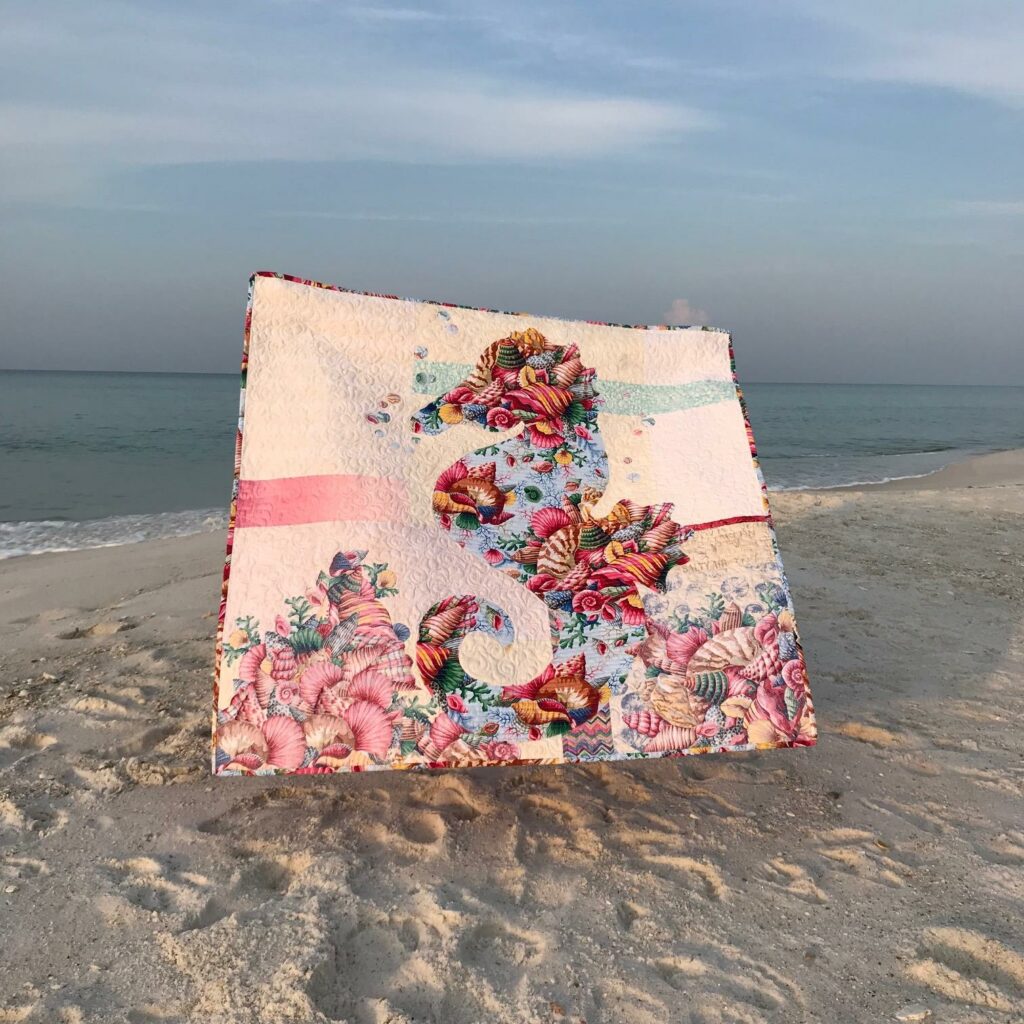 Image of Sally Quilt at Beach