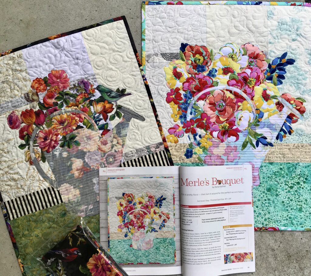 Image of Quilt and Magazine