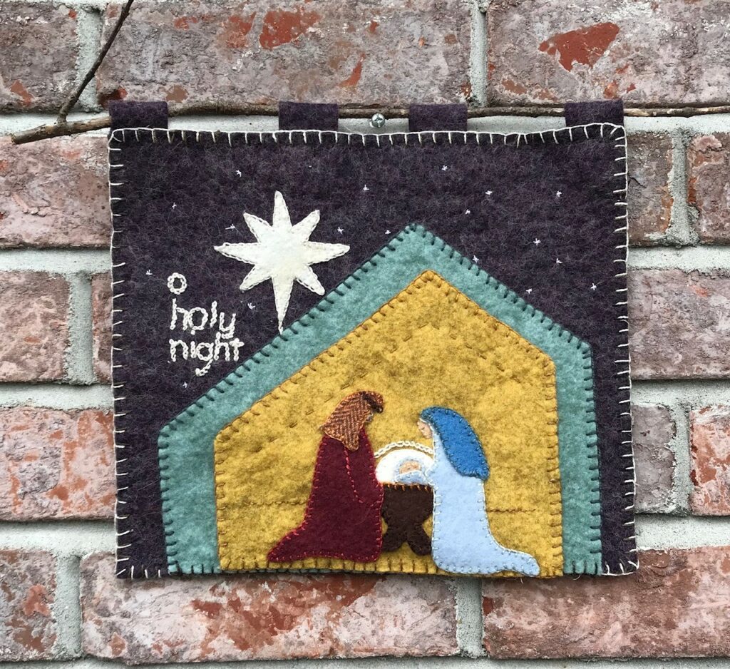 Image of Nativity Wool Applique