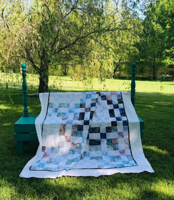 Treasures Quilt made with Hoffman Fabrics