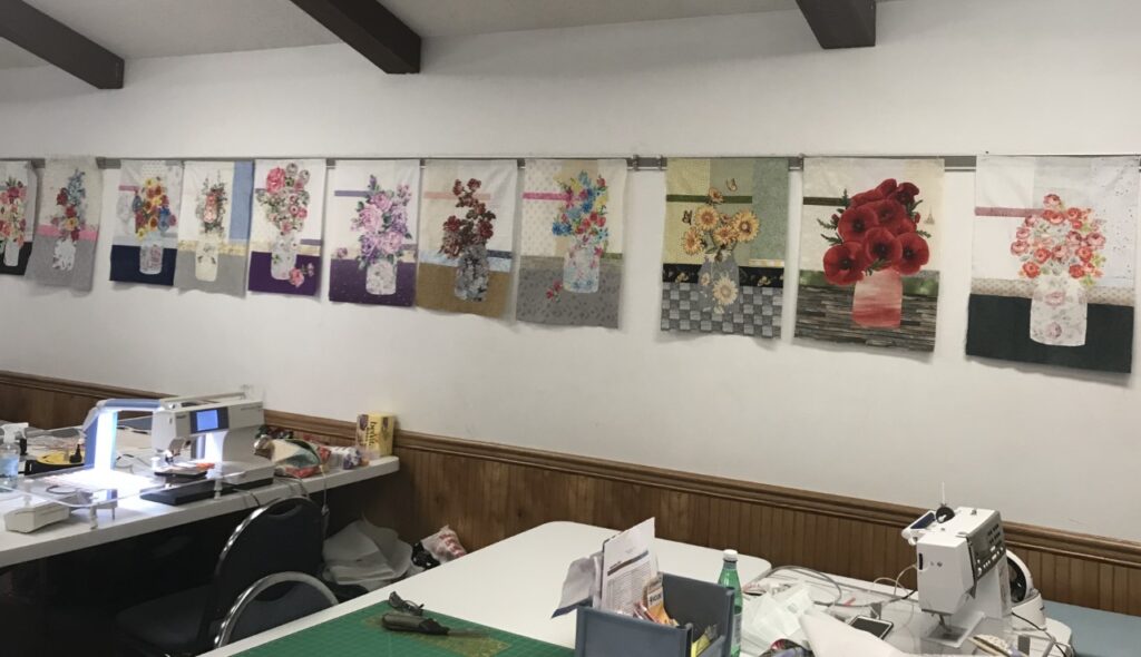 Modern Broderie Quilts Made in Class