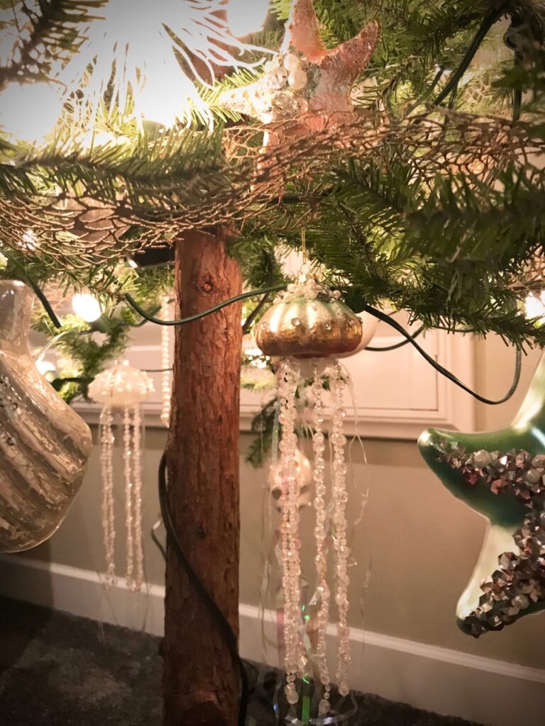 Image of coastal christmas ornaments