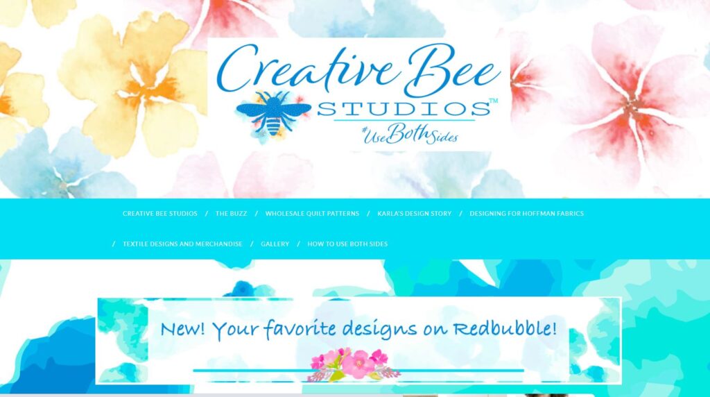 image of website showing watercolor flowers on a whim displayed on website