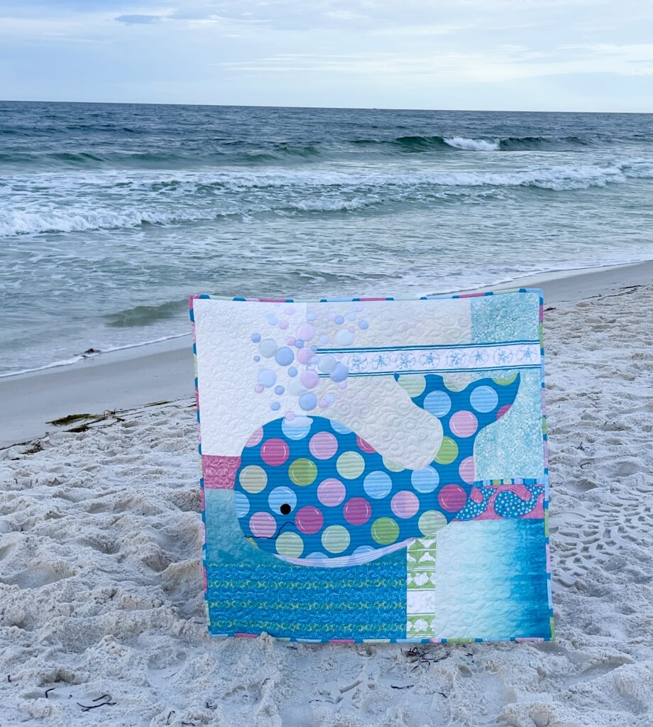 image of bubbles quilt on beach