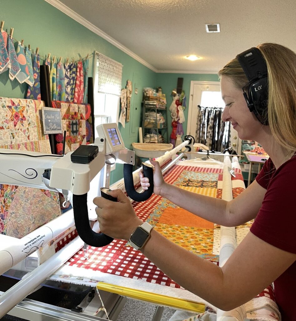 Image of Paige quilting 