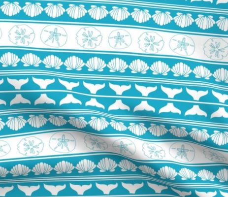 Whale Quilting Fabric on Spoonflower