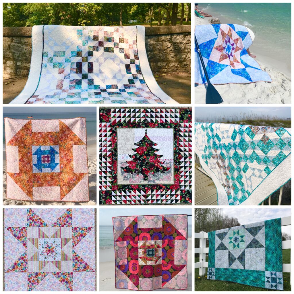 Image of pieced quilts