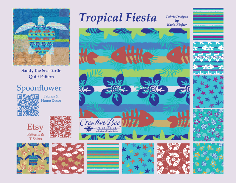 image of quilter fabric line call tropical fiesta