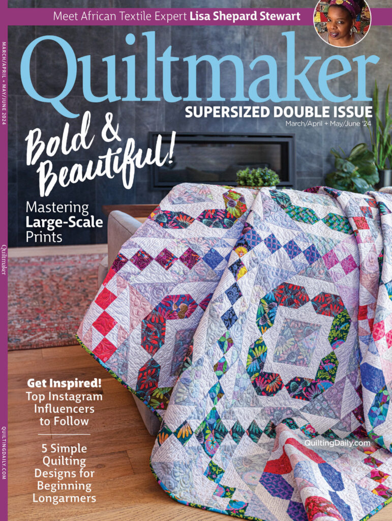 Reflections of Love on Quiltmaker Magazine Cover