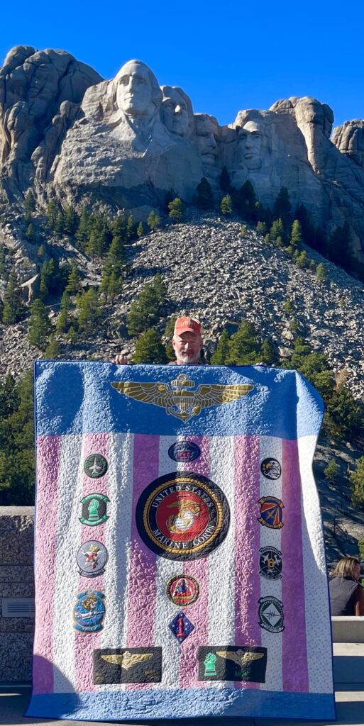 valor quilt design at mount rushmore