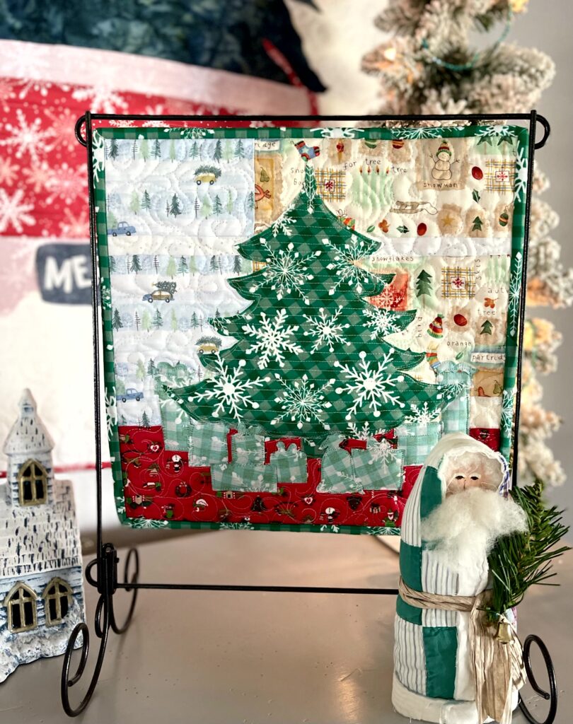 Christmas tree applique quilt